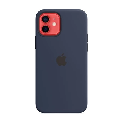Apple iPhone 12/12 Pro MagSafe Deep Navy tengerészkék szilikon tok