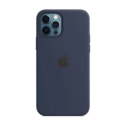 Apple iPhone 12/12 Pro MagSafe Deep Navy tengerészkék szilikon tok