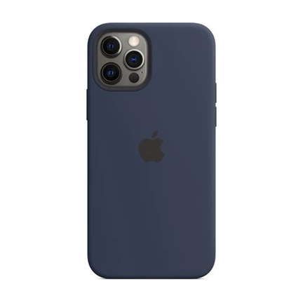 Apple iPhone 12/12 Pro MagSafe Deep Navy tengerészkék szilikon tok