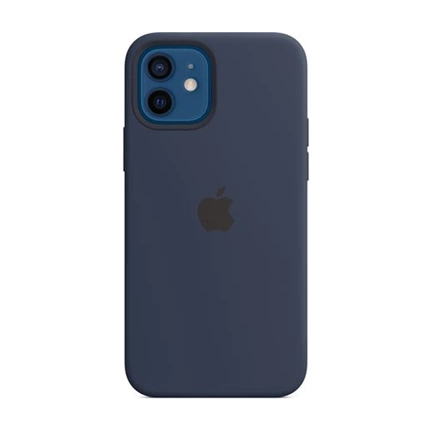 Apple iPhone 12/12 Pro MagSafe Deep Navy tengerészkék szilikon tok