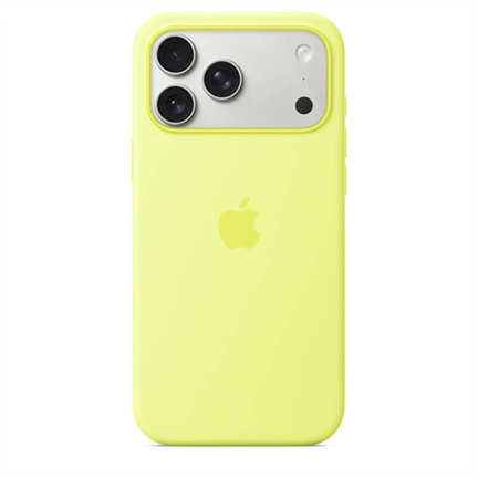 Apple iPhone 17 Pro Max MagSafe szilikon tok – neonsárga