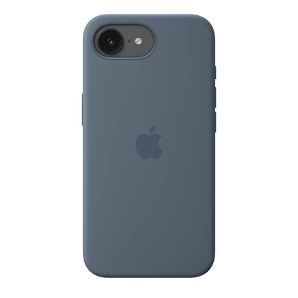 Apple iPhone 17e MagSafe szilikon tok – acélkék