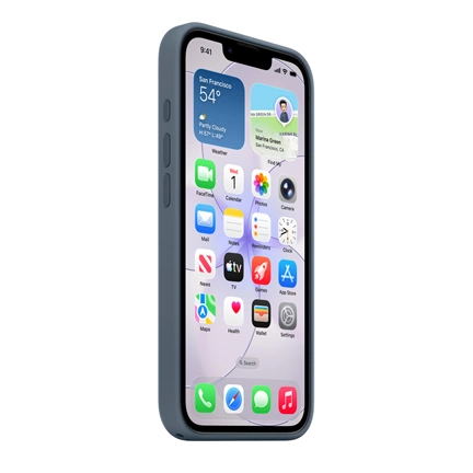 Apple iPhone 17e MagSafe szilikon tok – acélkék