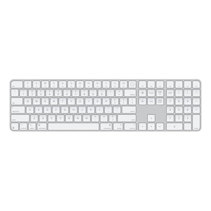 Apple mxk73lb/a Magic Keyboard (2024) Touch ID & Numpad US fehér billentyűzet