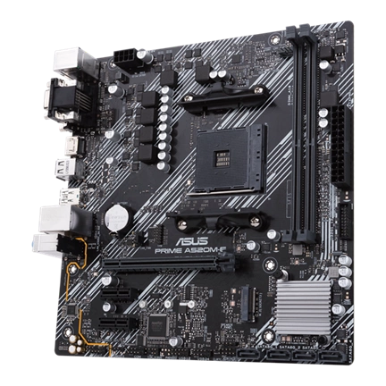 Asus Alaplap - AMD PRIME A520M-E/CSM AM4 (A520, 2xDDR4 4600MHz, 1xGBE LAN, 1xM.2, 4xSATA3, 6xUSB2.0, 7xUSB3.2)