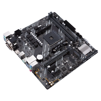 Asus Alaplap - AMD PRIME A520M-E/CSM AM4 (A520, 2xDDR4 4600MHz, 1xGBE LAN, 1xM.2, 4xSATA3, 6xUSB2.0, 7xUSB3.2)