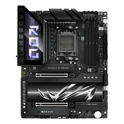 Asus Alaplap - AMD ROG CROSSHAIR X870E HERO AM5 (X870, ATX, 4xDDR5 8600+MHz, 4xSATA3, 5x M.2, HDMI+2xUSB4) Asus Alaplap - AMD ROG CROSSHAIR X870E HERO AM5 (X870, ATX, 4xDDR5 8600+MHz, 4xSATA3, 5x M.2, HDMI+2xUSB4)