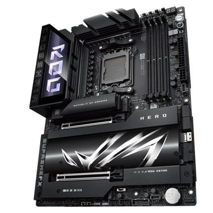 Asus Alaplap - AMD ROG CROSSHAIR X870E HERO AM5 (X870, ATX, 4xDDR5 8600+MHz, 4xSATA3, 5x M.2, HDMI+2xUSB4) Asus Alaplap - AMD ROG CROSSHAIR X870E HERO AM5 (X870, ATX, 4xDDR5 8600+MHz, 4xSATA3, 5x M.2, HDMI+2xUSB4)
