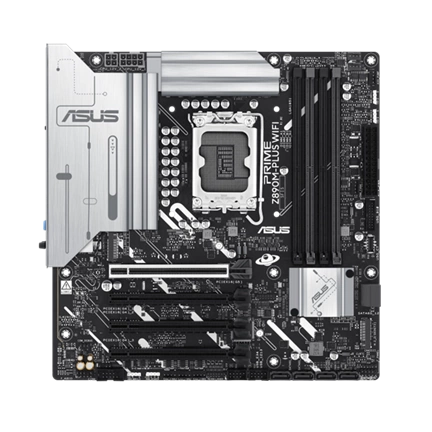 Asus Alaplap - Intel PRIME Z890M-PLUS WIFI LGA1851 (Z890, ATX, 4xDDR5 8666+MHz, 6xSATA3, 3xM.2, HDMI+DP+Type-C)
