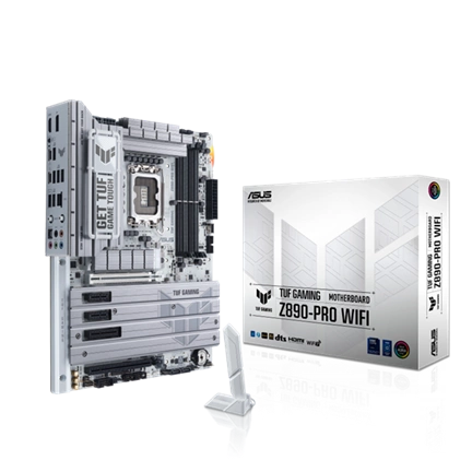 Asus Alaplap - Intel TUF GAMING Z890-PRO WIFI LGA1851 (Z890, ATX, 4xDDR5 9066+MHz, 4xSATA3, 4xM.2, HDMI+DP+2xTB)