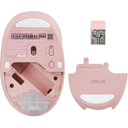 Asus Fragrance MD101 vezeték nélküli egér 2,4GHz + Bluetooth, 2400dpi, illatosítható, rózsaszín agyag