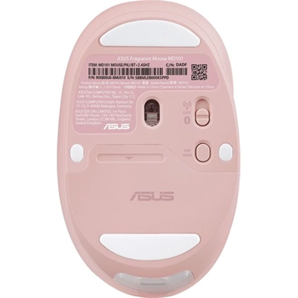Asus Fragrance MD101 vezeték nélküli egér 2,4GHz + Bluetooth, 2400dpi, illatosítható, rózsaszín agyag