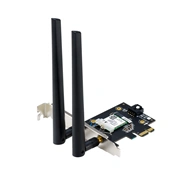 Asus PCE-BE6500 Wi-Fi 7 adapter - PCI Express, 2 külső antenna, 6GHz támogatás, Bluetooth 5.4, WPA3