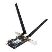 Asus PCE-BE6500 Wi-Fi 7 adapter - PCI Express, 2 külső antenna, 6GHz támogatás, Bluetooth 5.4, WPA3