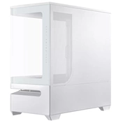 Asus Prime AP202 számítógépház - micro-ATX, ívelt üvegpanel, fehér