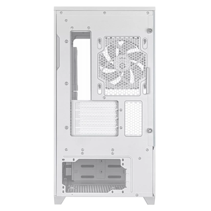 Asus Prime AP202 számítógépház - micro-ATX, ívelt üvegpanel, fehér