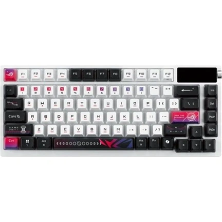 Asus ROG Azoth X billentyűzet - 75% mechanikus (NX Snow V2), Bt/2,4GHz/USB, magyar kiosztás