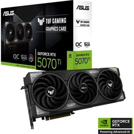 Asus TUF Gaming GeForce RTX 5070 Ti OC Edition 16GB GDDR7 videokártya