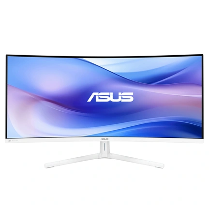 Asus VU34WCIP-W monitor 34" WQHD ívelt 1500R 100Hz, Eye Care Plus, levegő ionizáló, USB-C PD 65W