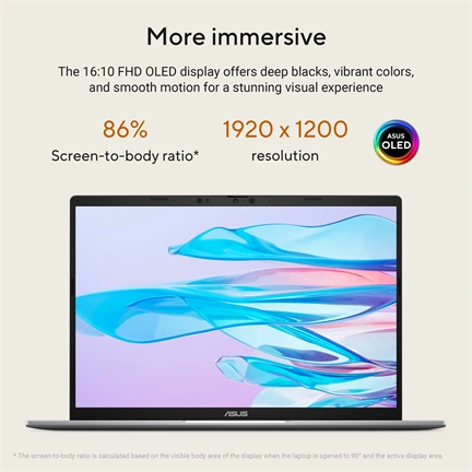 Asus Vivobook S14 M3407HA notebook 14" WUXGA, AMD Ryzen 7 260, 16GB, 1TB SSD, Windows 11 Home, matt szürke