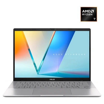 Asus Vivobook S14 (M3407) notebook 14" WUXGA OLED, AMD Ryzen AI 7 445, 16GB, 1TB SSD, nincs OS, hűvös ezüst