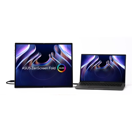 Asus ZenScreen Fold OLED MQ17QH hordozható összecsukható monitor 17,3" QHD