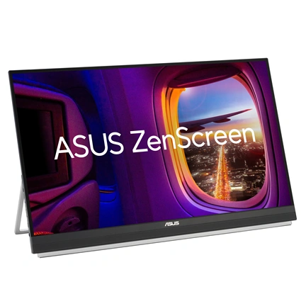 Asus ZenScreen MB27ACF monitor - 27" QHD IPS 100Hz, fogantyúval szállítható, kitámasztó, 2.1 hangzás, USB-C PD 70W