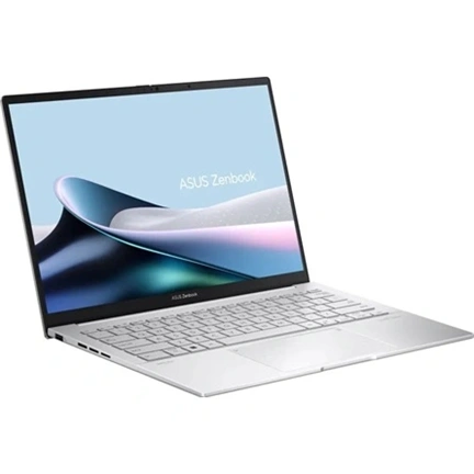 Asus Zenbook 14 OLED UX3405 notebook, Intel Core Ultra 7 255H, 16GB LPDDR5X, 512GB SSD, nincs OS, Foggy Silver