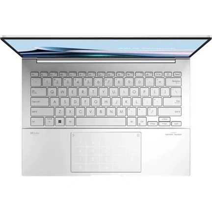 Asus Zenbook 14 OLED UX3405 notebook, Intel Core Ultra 7 255H, 16GB LPDDR5X, 512GB SSD, nincs OS, Foggy Silver