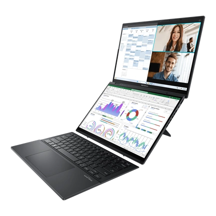 Asus Zenbook Duo UX8406 (2025) notebook 14" 3K 120Hz OLED, ICU7 255H, 32GB LPDDR5X, 1TB SSD, Win11Home, Inkwell Gray