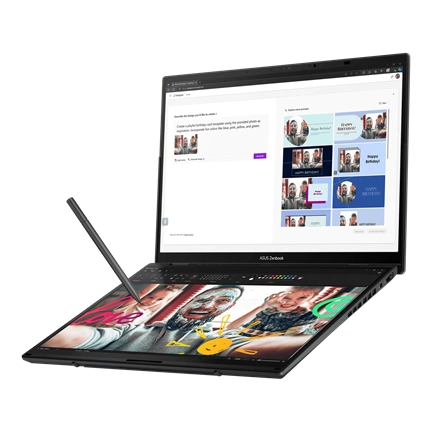 Asus Zenbook Duo UX8406 (2025) notebook 14" 3K 120Hz OLED, ICU7 255H, 32GB LPDDR5X, 1TB SSD, Win11Home, Inkwell Gray