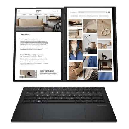 Asus Zenbook Duo UX8406 (2025) notebook 14" 3K 120Hz OLED, ICU7 255H, 32GB LPDDR5X, 1TB SSD, Win11Home, Inkwell Gray