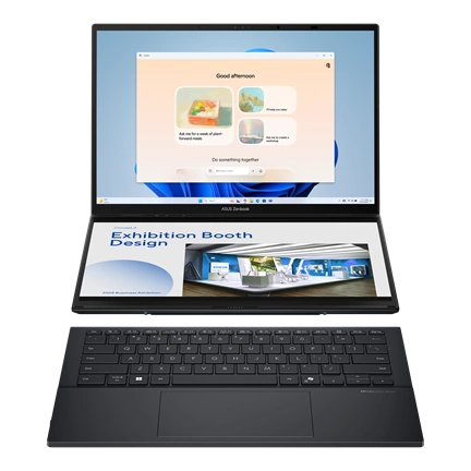 Asus Zenbook Duo UX8406 (2025) notebook 14" 3K 120Hz OLED, ICU7 255H, 32GB LPDDR5X, 1TB SSD, Win11Home, Inkwell Gray