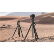 Asztali gömbfej egylépcsős szénszálas állványlábakkal (3 kg) - Fekete