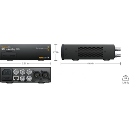 BLACKMAGIC DESIGN Teranex Mini - SDI to Analog 12G CONVNTRM/BA/SDIAN