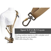 BLACKRAPID Sport X FA Coyote Rifle Sling with Swivel Locking Connector (Single Point)