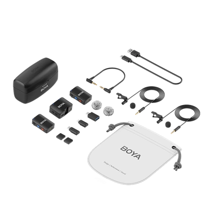 BOYA BOYAMIC 2.4GHz Univerzális vezetéknélküli szett (1+2 Töltődoboz)
