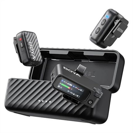 BOYA BOYAMIC 2 2.4GHz Univerzális vezetéknélküli szett (1+2 Töltődoboz)