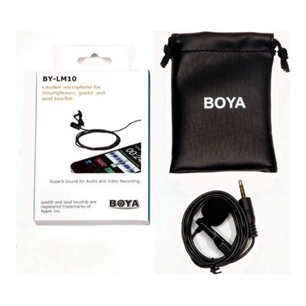 BOYA BY-LM10 Lavalier mikrofon okostelefonhoz, tablethez