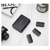 BOYA BY-XM6-K2 2.4GHz Univerzális vezetéknélküli szett (1+2) töltővel - Fekete