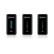 BOYA BY-XM6-K2 2.4GHz Univerzális vezetéknélküli szett (1+2) töltővel - Fekete