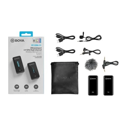 BOYA BY-XM6-S1 2.4GHz Univerzális vezetéknélküli szett (1+1)