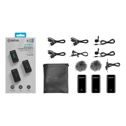 BOYA BY-XM6-S2 2.4GHz Univerzális vezetéknélküli szett (1+2)