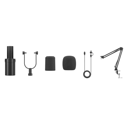 BOYA CASTMIC P60B - XLR és USB csatlakozású broadcast mikrofon boom karral