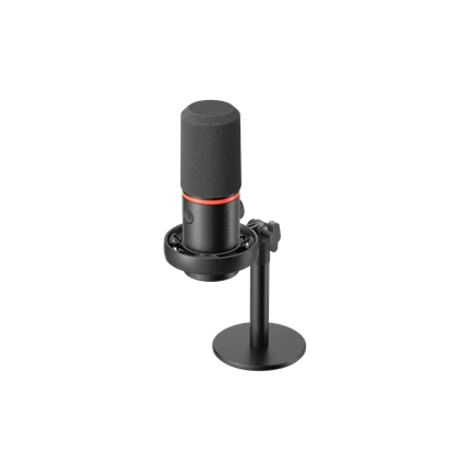 BOYA CASTMIC S60B - XLR és USB csatlakozású RGB broadcast mikrofon boom karral