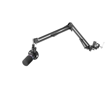 BOYA CASTMIC S60B - XLR és USB csatlakozású RGB broadcast mikrofon boom karral