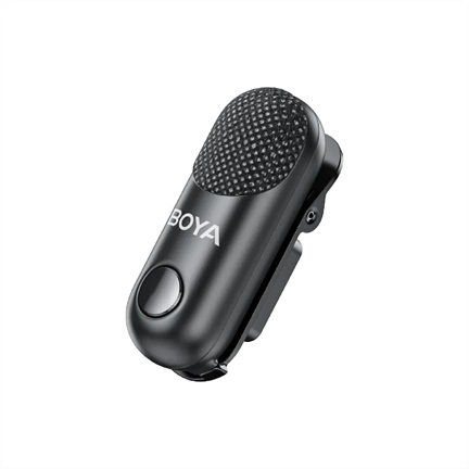 BOYA Magic - 2 vevő + 2 adó + 1 töltőtok + 1 többfunkciós tárolótáska, Type-C, 3,5 mm-es kamera-vevő, fekete