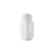 BOYA Mini - Ultrakompakt vezeték nélküli mikrofon 2 adó + 2 vevő (USB-C + Lightning csatlakozó) + 1 töltőtok. Fehér BOYA Mini - Ultrakompakt vezeték nélküli mikrofon 2 adó + 2 vevő (USB-C + Lightning csatlakozó) + 1 töltőtok. Fehér