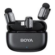 BOYA Mini 2 - 2 adó + 1 vevő (Lightning csatlakozóval) + 1 töltőtok. - Fekete