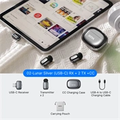 BOYA Mini 2 - 2 adó + 1 vevő (USB-C csatlakozóval) + 1 töltőtok. - Szürke